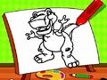 Hra Snadné dětské zbarvení dinosaura 
