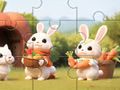 Hra Puzzle: Králíci s mrkví 