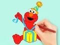 Hra Omalovánky: Elmo Gift 