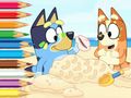 Hra Omalovánky: Bluey Na Pláži 
