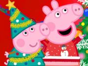 Hra Skládačka: Vánoční příprava prasátka Peppa 