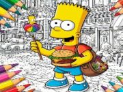 Hra Zpět do školy Simpsons omalovánky 