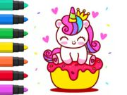 Hra Omalovánky: Unicorn Cupcake 