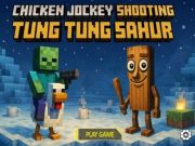 Hra Kuřecí žokejový přestřelka s Tung Tung Sahur