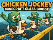 Hra Kuřecí žokej: skleněný most Minecraft