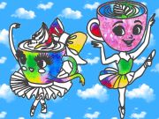 Hra Zbarvení pro děti: Ballerina Kapuchino