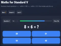 Hra Maths for Standard V