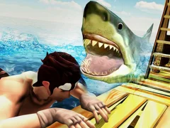 Hra Raft Angry Shark Hunting