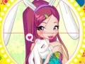 Hra Winx bunny style: Round Puzzle