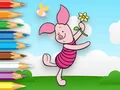 Hra Coloring Book: Piglet Holds Toy Windmill