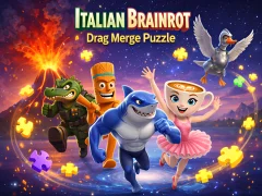 Hra Italian Brainrot Drag Merge Puzzle