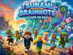 Hra Tsunami For Escape Brainrots