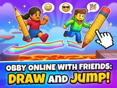 Hra Obby online with friends: Draw and Jump!