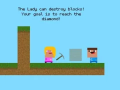 Hra Lady And Nubik Build And Dig