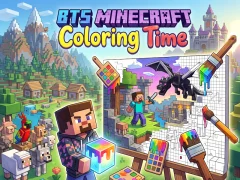 Hra BTS Minecraft Coloring Time