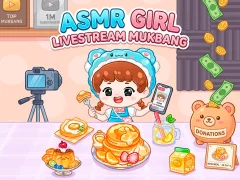 Hra ASMR Girl: Livestream Mukbang