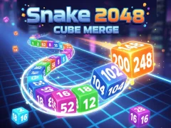 Hra Snake 2048: Cube Merge