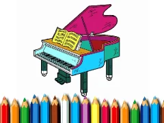 Hra Back To School: Piano Coloring Book