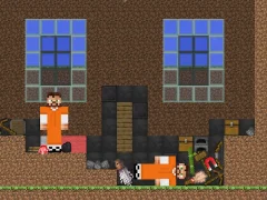 Hra Escape from the prison in Mineblock! Destruction!