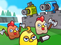 Hra Merge Cannon: Chicken Defense