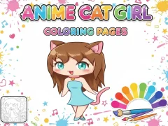 Hra Anime Cat Girl Coloring Pages