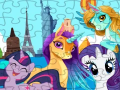 Hra Unicorns Travel The World Puzzle