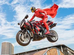 Hra Real Motorbike Super Hero Stunt 3D