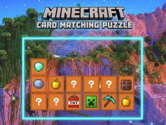 Hra Minecraft Card Matching Puzzle