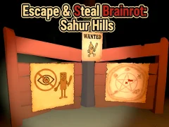 Hra Escape & Steal Brainrot: Sahur Hills