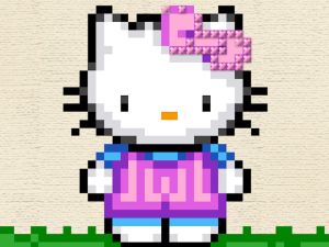 Hra Hallo Kitty: křížová výšivka