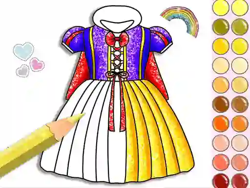 Hra Princess Glitter Coloring