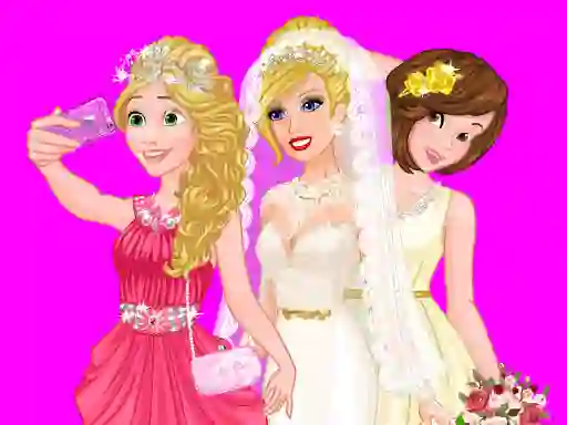 Hra Barbie's Wedding Selfie With Princesses