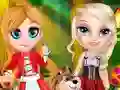 Hra Little Elsa In Red Hood