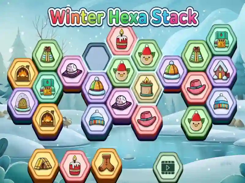 Hra Winter Hexa Stack