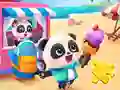 Hra Jigsaw Puzzle: Baby Panda Ice Cream Car