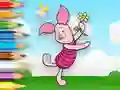 Hra Coloring Book: Piglet Holds Toy Windmill