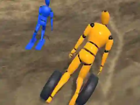 Hra Ragdoll Racing: Extreme Downhill