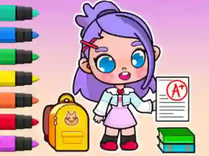 Hra Coloring Book: Avatar School Day