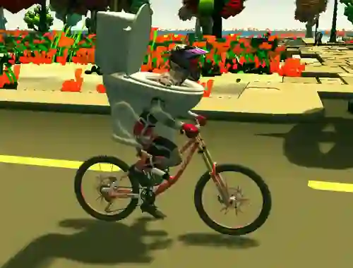 Hra Skibidi Toilet Bike Riding