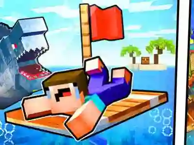 Hra Noob Raft: Ocean Survival