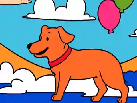 Hra Color By Code: Yellow Dog