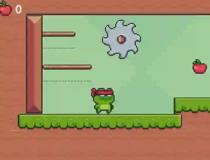 Hra Green Ninja Collects Apples