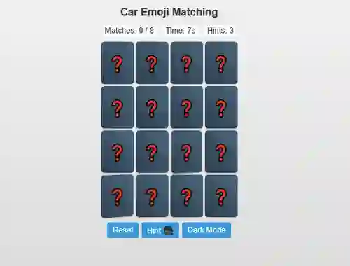 Hra Car Emoji Matching