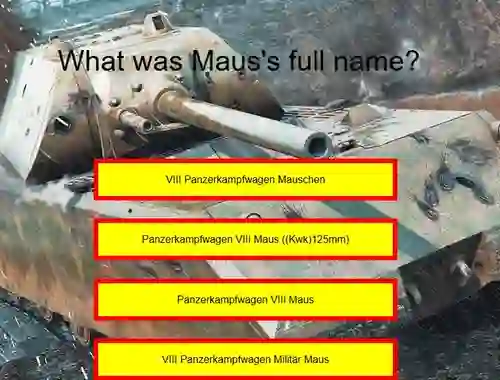 Hra Tank Quiz: Maus