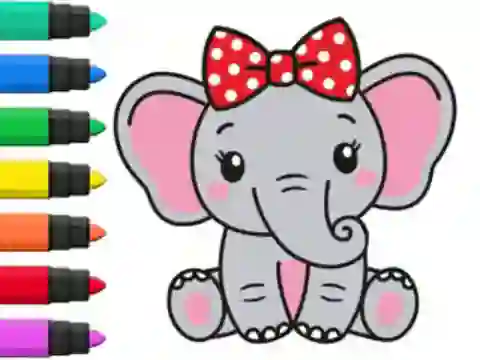 Hra Coloring Book: Elephant
