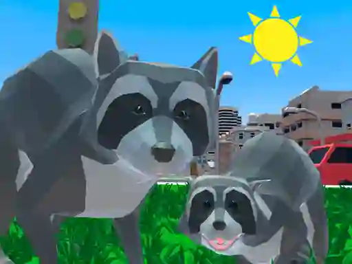 Hra Raccoon Adventure City Simulator 3d