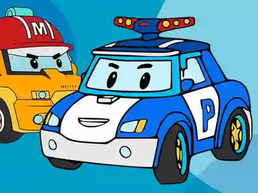 Hra Robocar Coloring Book