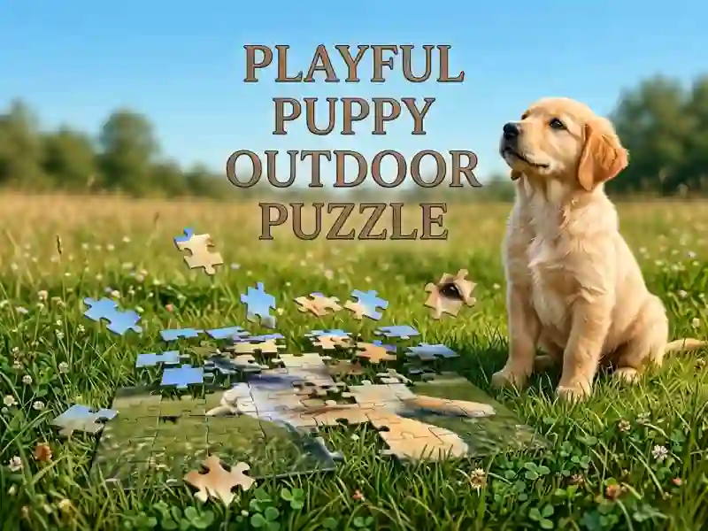 Hra Playful Puppy Outdoor Puzzle