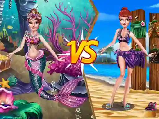 Hra Mermaid vs Princess Outfit