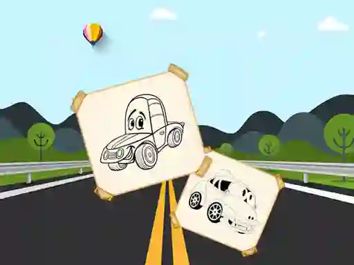 Hra Funny Cars For Kids Coloring
